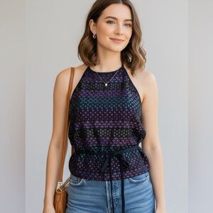 St. John Evening halter top NWT mirror sequin 4